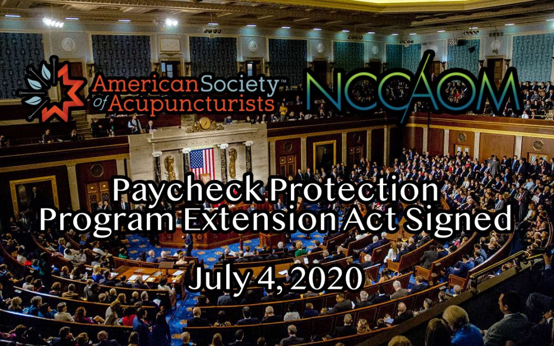 Paycheck Protection Program Extension Act Signed Into Law