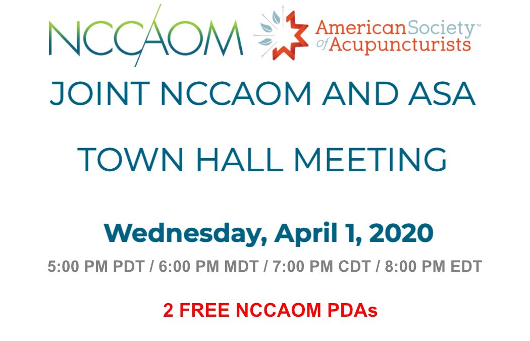 April 1st: Joint NCBAHM & ASA Town Hall Meeting